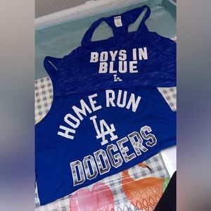 MLB PINK Dodgers Tank tops